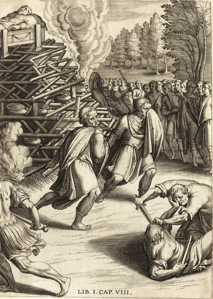 An illustration from Ivsti LipsI Satvrnalivm sermonvm libri dvo, qvi de gladiatoribvs, 1604, leaf 42