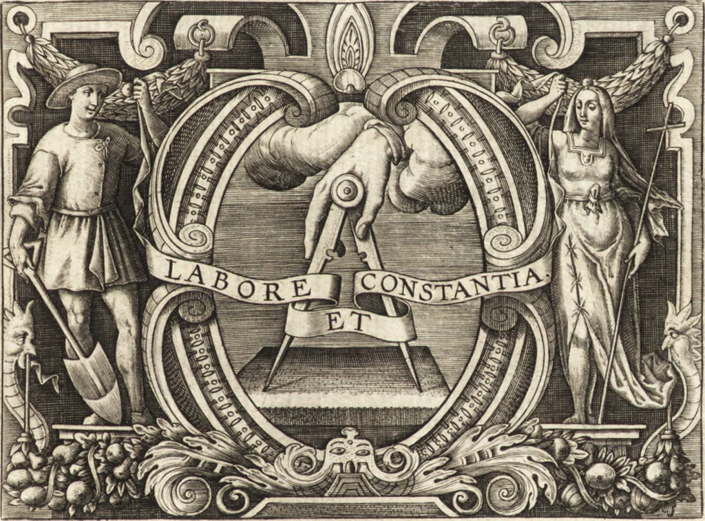 An illustration from Ivsti LipsI de vesta et vestalibvs syntagma, 1609, leaf 4