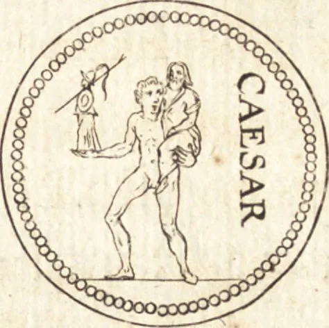 An illustration from Ivsti LipsI de vesta et vestalibvs syntagma, 1609, leaf 44