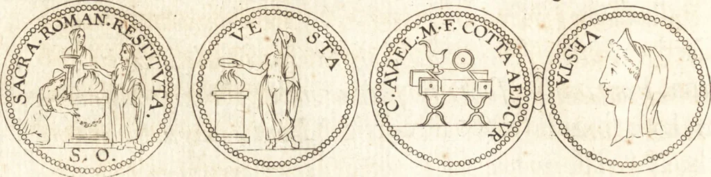 An illustration from Ivsti LipsI de vesta et vestalibvs syntagma, 1609, leaf 47