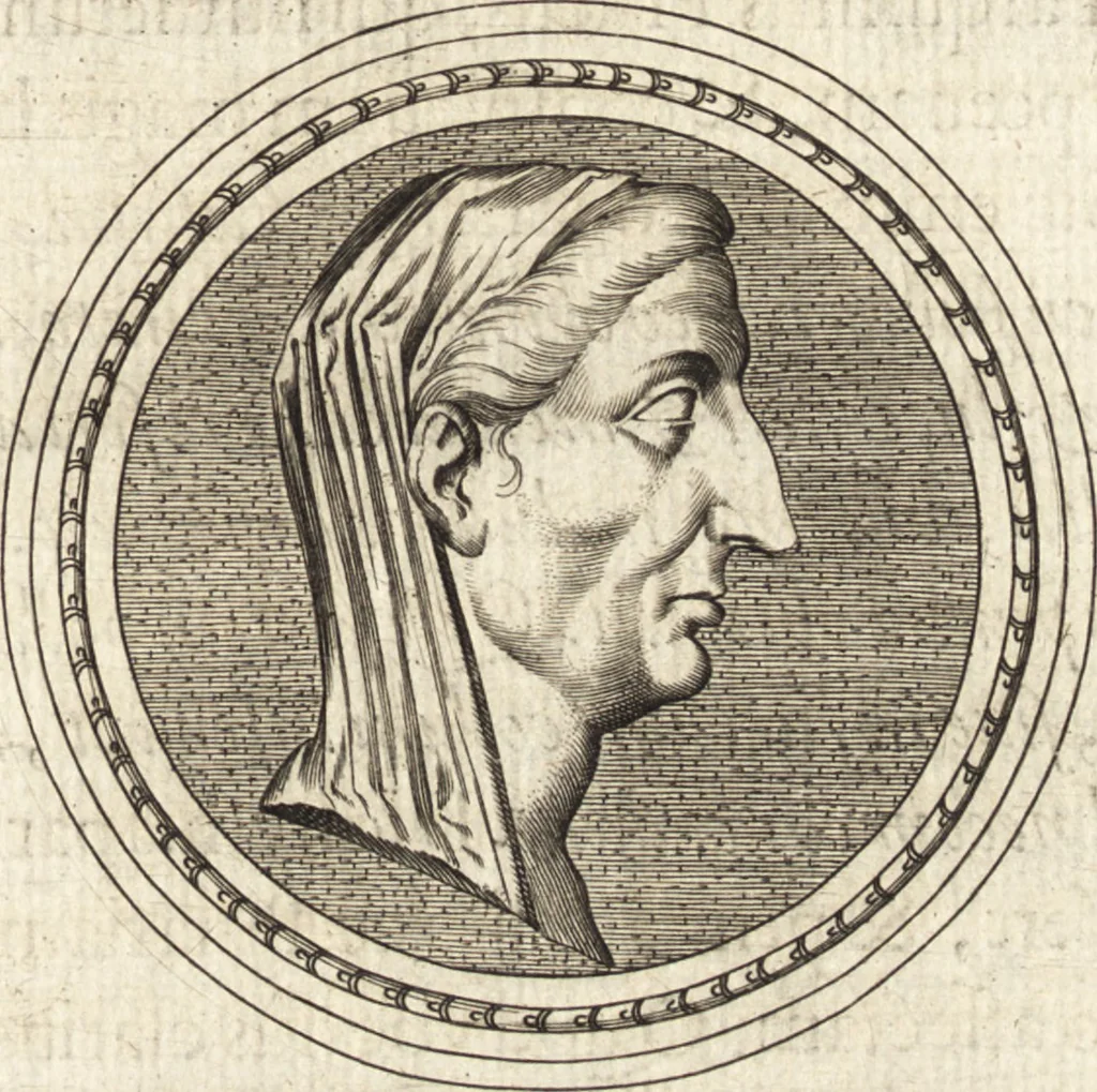 An illustration from Ivsti LipsI de vesta et vestalibvs syntagma, 1609, leaf 54