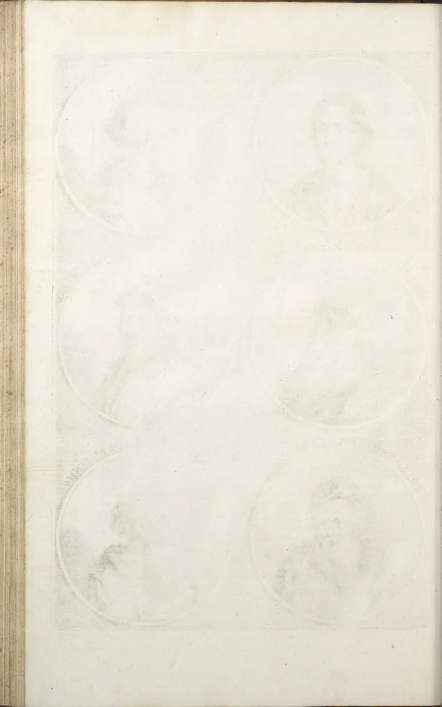 An illustration from Joachimi de Sandrart, à Stockau ... Academia nobilissimae artis pictoriae, sive, De veris & genuinis hujusdem proprietatibus, theorematibus, secretis atque requisitis aliis ... : unà cum artificum tam Aegyptiorum, Graecorum & Romanorum, quàm Italorum, Gallorum, Anglorum, Germanorum, Belgarum, aliorumq[ue] ... vitis atque encomiis ... : eorundemque plusquàm ducentis iconibus ... aere expressis, erecta atq[ue] publicata, 1683, leaf 189