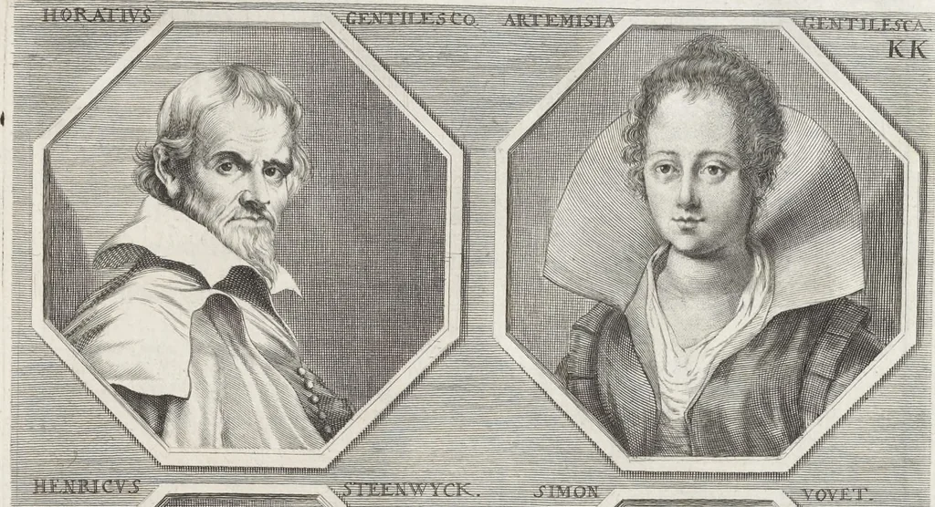 An illustration from Joachimi de Sandrart, à Stockau ... Academia nobilissimae artis pictoriae, sive, De veris & genuinis hujusdem proprietatibus, theorematibus, secretis atque requisitis aliis ... : unà cum artificum tam Aegyptiorum, Graecorum & Romanorum, quàm Italorum, Gallorum, Anglorum, Germanorum, Belgarum, aliorumq[ue] ... vitis atque encomiis ... : eorundemque plusquàm ducentis iconibus ... aere expressis, erecta atq[ue] publicata, 1683, leaf 392