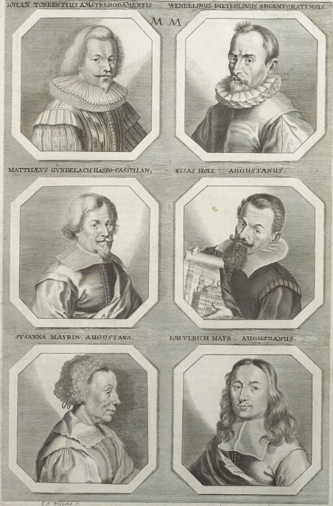 An illustration from Joachimi de Sandrart, à Stockau ... Academia nobilissimae artis pictoriae, sive, De veris & genuinis hujusdem proprietatibus, theorematibus, secretis atque requisitis aliis ... : unà cum artificum tam Aegyptiorum, Graecorum & Romanorum, quàm Italorum, Gallorum, Anglorum, Germanorum, Belgarum, aliorumq[ue] ... vitis atque encomiis ... : eorundemque plusquàm ducentis iconibus ... aere expressis, erecta atq[ue] publicata, 1683, leaf 428