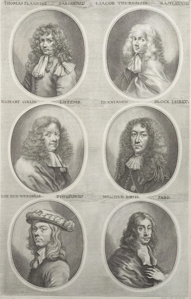 An illustration from Joachimi de Sandrart, à Stockau ... Academia nobilissimae artis pictoriae, sive, De veris & genuinis hujusdem proprietatibus, theorematibus, secretis atque requisitis aliis ... : unà cum artificum tam Aegyptiorum, Graecorum & Romanorum, quàm Italorum, Gallorum, Anglorum, Germanorum, Belgarum, aliorumq[ue] ... vitis atque encomiis ... : eorundemque plusquàm ducentis iconibus ... aere expressis, erecta atq[ue] publicata, 1683, leaf 500