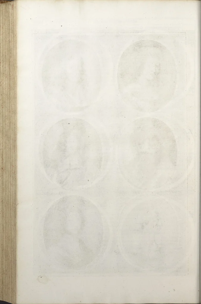 An illustration from Joachimi de Sandrart, à Stockau ... Academia nobilissimae artis pictoriae, sive, De veris & genuinis hujusdem proprietatibus, theorematibus, secretis atque requisitis aliis ... : unà cum artificum tam Aegyptiorum, Graecorum & Romanorum, quàm Italorum, Gallorum, Anglorum, Germanorum, Belgarum, aliorumq[ue] ... vitis atque encomiis ... : eorundemque plusquàm ducentis iconibus ... aere expressis, erecta atq[ue] publicata, 1683, leaf 505