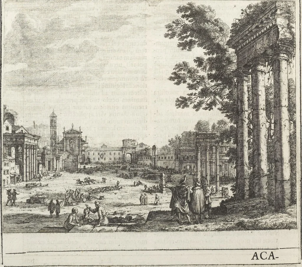 An illustration from Joachimi de Sandrart, à Stockau ... Academia nobilissimae artis pictoriae, sive, De veris & genuinis hujusdem proprietatibus, theorematibus, secretis atque requisitis aliis ... : unà cum artificum tam Aegyptiorum, Graecorum & Romanorum, quàm Italorum, Gallorum, Anglorum, Germanorum, Belgarum, aliorumq[ue] ... vitis atque encomiis ... : eorundemque plusquàm ducentis iconibus ... aere expressis, erecta atq[ue] publicata, 1683, leaf 67