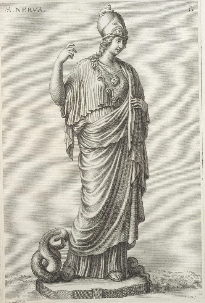 An illustration from Joachimi de Sandrart, à Stockau ... Academia nobilissimae artis pictoriae, sive, De veris & genuinis hujusdem proprietatibus, theorematibus, secretis atque requisitis aliis ... : unà cum artificum tam Aegyptiorum, Graecorum & Romanorum, quàm Italorum, Gallorum, Anglorum, Germanorum, Belgarum, aliorumq[ue] ... vitis atque encomiis ... : eorundemque plusquàm ducentis iconibus ... aere expressis, erecta atq[ue] publicata, 1683, leaf 78
