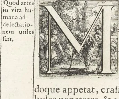 An illustration from Joachimi de Sandrart, à Stockau ... Academia nobilissimae artis pictoriae, sive, De veris & genuinis hujusdem proprietatibus, theorematibus, secretis atque requisitis aliis ... : unà cum artificum tam Aegyptiorum, Graecorum & Romanorum, quàm Italorum, Gallorum, Anglorum, Germanorum, Belgarum, aliorumq[ue] ... vitis atque encomiis ... : eorundemque plusquàm ducentis iconibus ... aere expressis, erecta atq[ue] publicata, 1683, leaf 81