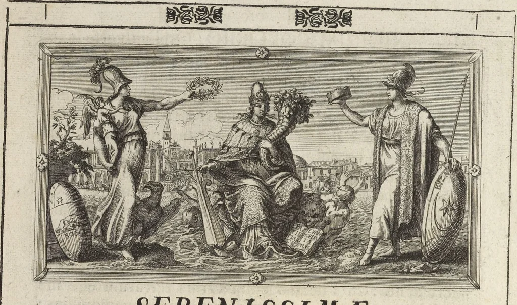 An illustration from Joachimi de Sandrart, à Stockau ... Academia nobilissimae artis pictoriae, sive, De veris & genuinis hujusdem proprietatibus, theorematibus, secretis atque requisitis aliis ... : unà cum artificum tam Aegyptiorum, Graecorum & Romanorum, quàm Italorum, Gallorum, Anglorum, Germanorum, Belgarum, aliorumq[ue] ... vitis atque encomiis ... : eorundemque plusquàm ducentis iconibus ... aere expressis, erecta atq[ue] publicata, 1683, leaf 12