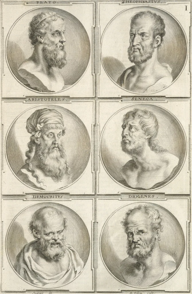 An illustration from Joachimi de Sandrart, à Stockau ... Academia nobilissimae artis pictoriae, sive, De veris & genuinis hujusdem proprietatibus, theorematibus, secretis atque requisitis aliis ... : unà cum artificum tam Aegyptiorum, Graecorum & Romanorum, quàm Italorum, Gallorum, Anglorum, Germanorum, Belgarum, aliorumq[ue] ... vitis atque encomiis ... : eorundemque plusquàm ducentis iconibus ... aere expressis, erecta atq[ue] publicata, 1683, leaf 136