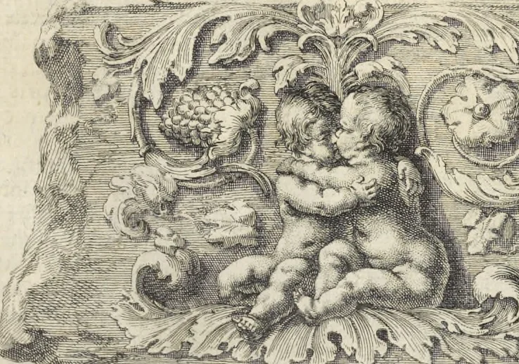 An illustration from Joachimi de Sandrart, à Stockau ... Academia nobilissimae artis pictoriae, sive, De veris & genuinis hujusdem proprietatibus, theorematibus, secretis atque requisitis aliis ... : unà cum artificum tam Aegyptiorum, Graecorum & Romanorum, quàm Italorum, Gallorum, Anglorum, Germanorum, Belgarum, aliorumq[ue] ... vitis atque encomiis ... : eorundemque plusquàm ducentis iconibus ... aere expressis, erecta atq[ue] publicata, 1683, leaf 148