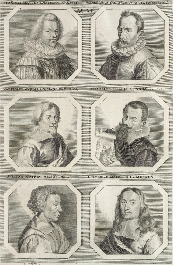 An illustration from Joachimi de Sandrart, à Stockau ... Academia nobilissimae artis pictoriae, sive, De veris & genuinis hujusdem proprietatibus, theorematibus, secretis atque requisitis aliis ... : unà cum artificum tam Aegyptiorum, Graecorum & Romanorum, quàm Italorum, Gallorum, Anglorum, Germanorum, Belgarum, aliorumq[ue] ... vitis atque encomiis ... : eorundemque plusquàm ducentis iconibus ... aere expressis, erecta atq[ue] publicata, 1683, leaf 418