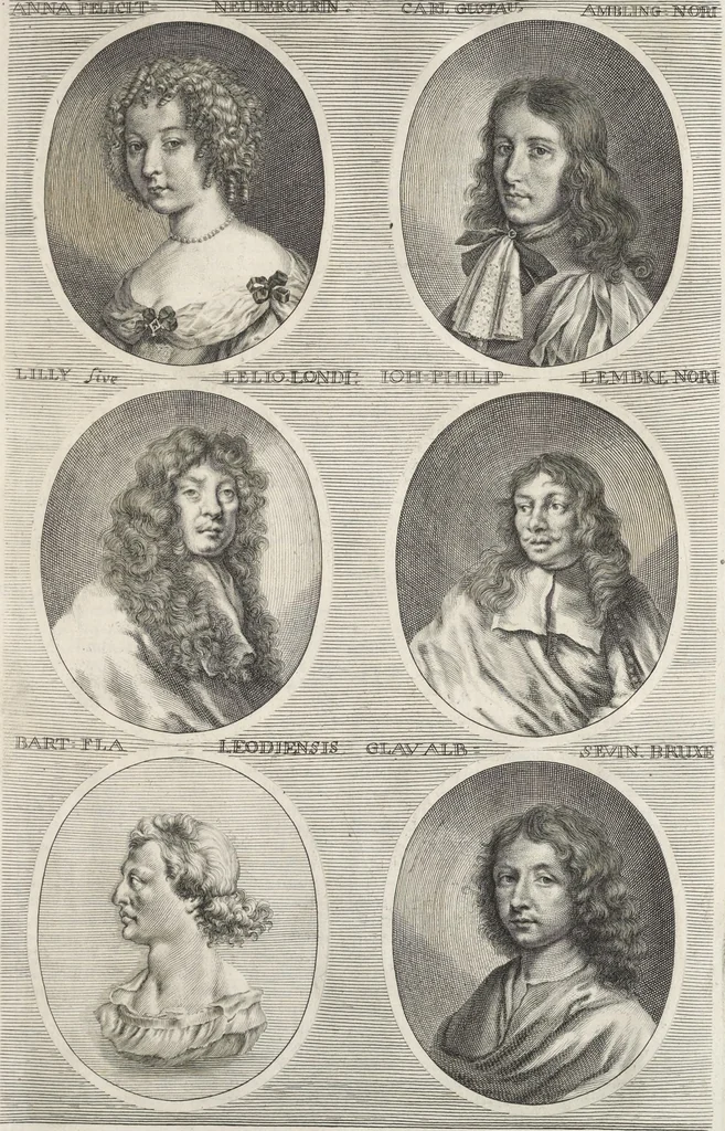 An illustration from Joachimi de Sandrart, à Stockau ... Academia nobilissimae artis pictoriae, sive, De veris & genuinis hujusdem proprietatibus, theorematibus, secretis atque requisitis aliis ... : unà cum artificum tam Aegyptiorum, Graecorum & Romanorum, quàm Italorum, Gallorum, Anglorum, Germanorum, Belgarum, aliorumq[ue] ... vitis atque encomiis ... : eorundemque plusquàm ducentis iconibus ... aere expressis, erecta atq[ue] publicata, 1683, leaf 494