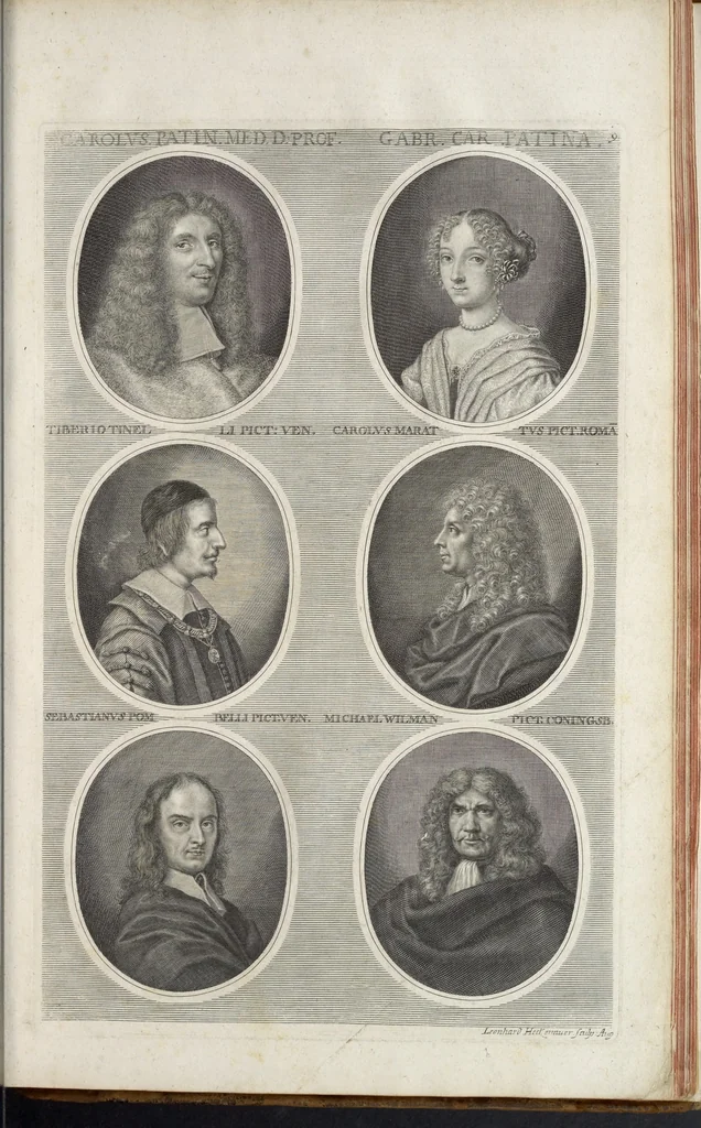 An illustration from Joachimi de Sandrart, à Stockau ... Academia nobilissimae artis pictoriae, sive, De veris & genuinis hujusdem proprietatibus, theorematibus, secretis atque requisitis aliis ... : unà cum artificum tam Aegyptiorum, Graecorum & Romanorum, quàm Italorum, Gallorum, Anglorum, Germanorum, Belgarum, aliorumq[ue] ... vitis atque encomiis ... : eorundemque plusquàm ducentis iconibus ... aere expressis, erecta atq[ue] publicata, 1683, leaf 510