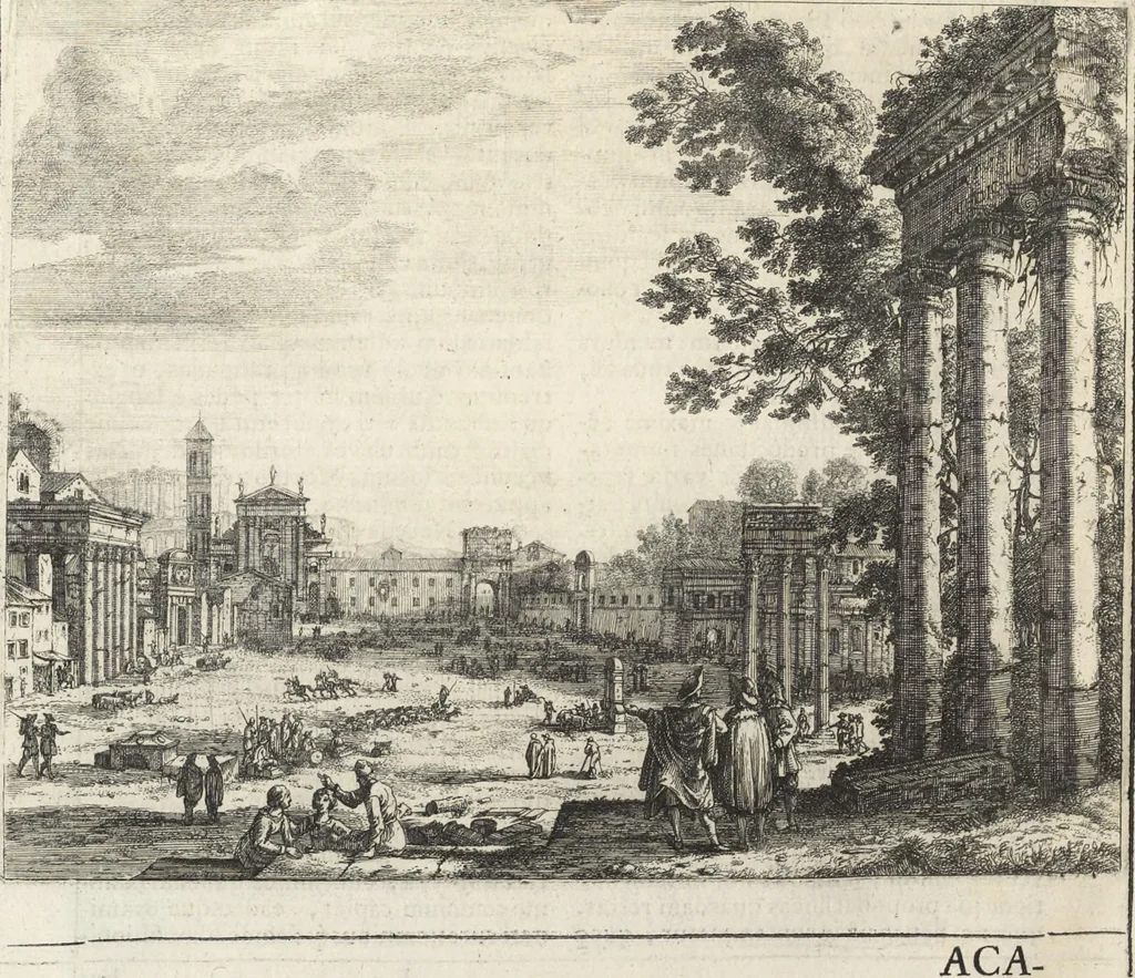 An illustration from Joachimi de Sandrart, à Stockau ... Academia nobilissimae artis pictoriae, sive, De veris & genuinis hujusdem proprietatibus, theorematibus, secretis atque requisitis aliis ... : unà cum artificum tam Aegyptiorum, Graecorum & Romanorum, quàm Italorum, Gallorum, Anglorum, Germanorum, Belgarum, aliorumq[ue] ... vitis atque encomiis ... : eorundemque plusquàm ducentis iconibus ... aere expressis, erecta atq[ue] publicata, 1683, leaf 67