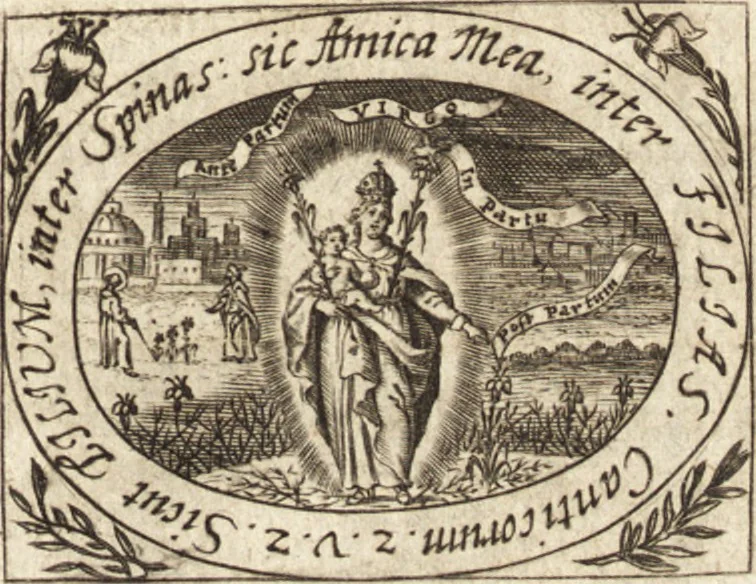 An illustration from Joannis Bisselii, e Societate Jesu, Deliciae aestatis, 1644, leaf 140