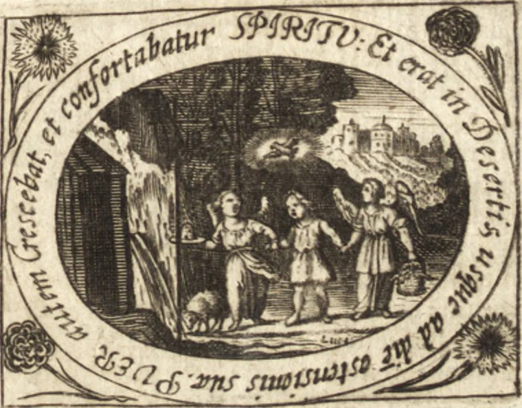 An illustration from Joannis Bisselii, e Societate Jesu, Deliciae aestatis, 1644, leaf 172