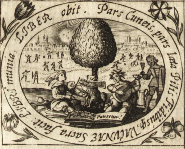 An illustration from Joannis Bisselii, e Societate Jesu, Deliciae aestatis, 1644, leaf 216