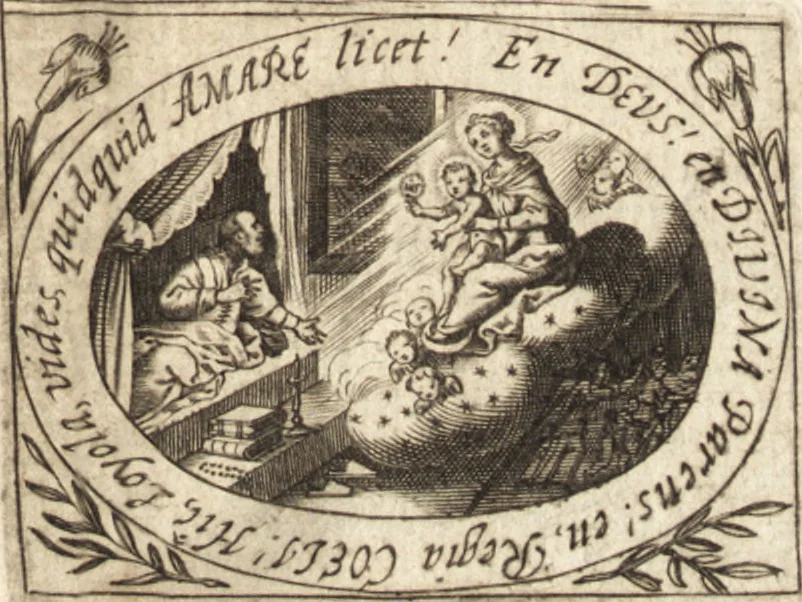 An illustration from Joannis Bisselii, e Societate Jesu, Deliciae aestatis, 1644, leaf 272
