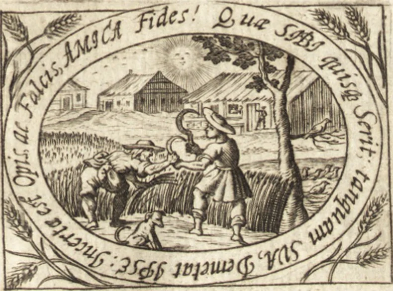An illustration from Joannis Bisselii, e Societate Jesu, Deliciae aestatis, 1644, leaf 314