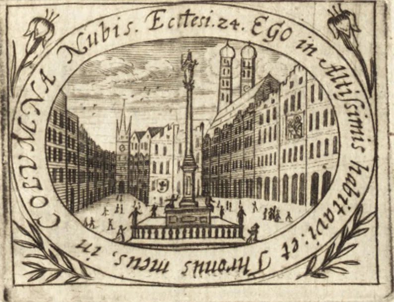 An illustration from Joannis Bisselii, e Societate Jesu, Deliciae aestatis, 1644, leaf 362