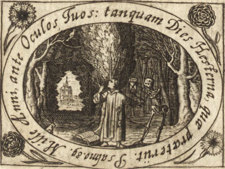 An illustration from Joannis Bisselii, e Societate Jesu, Deliciae aestatis, 1644, leaf 55