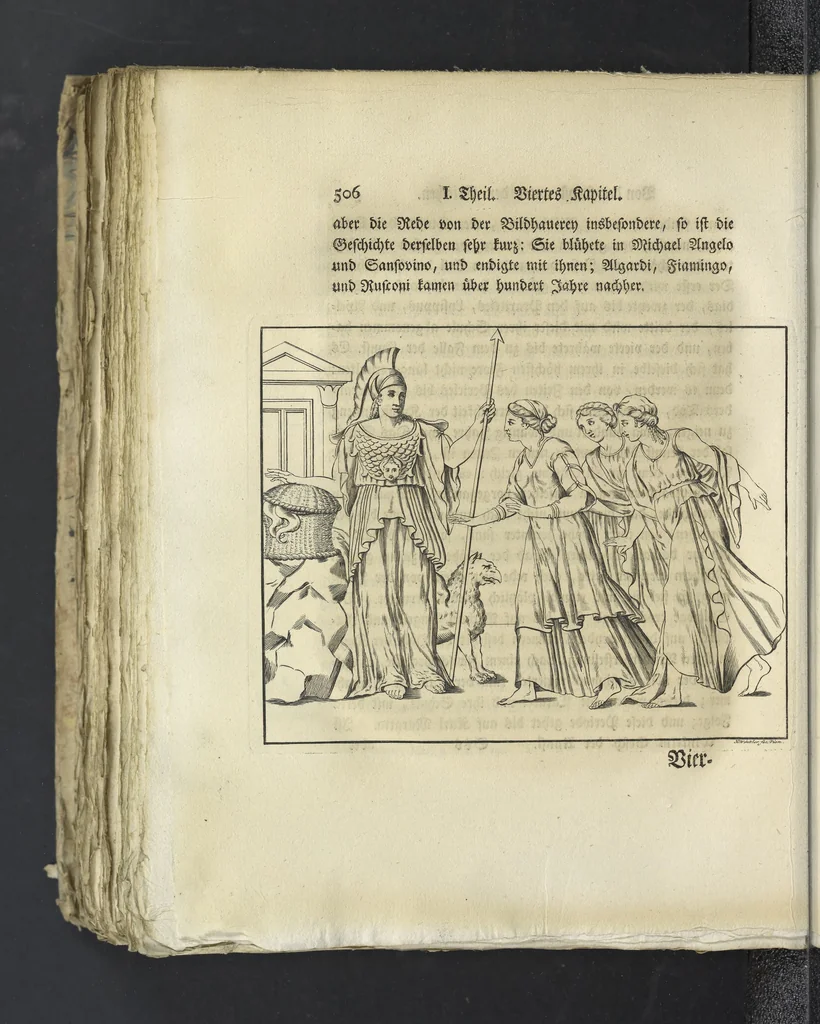 An illustration from Johann Winkelmanns Geschichte der Kunst des Alterthums, 1776, leaf 631
