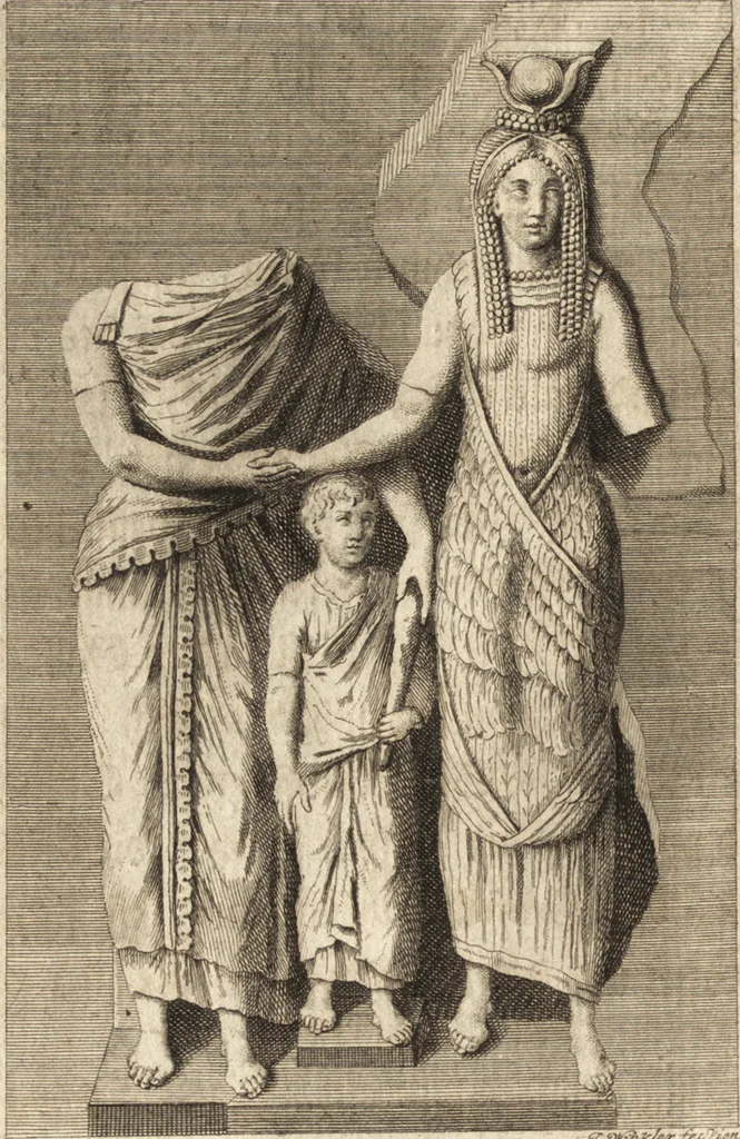 An illustration from Johann Winkelmanns Geschichte der Kunst des Alterthums, 1776, leaf 223