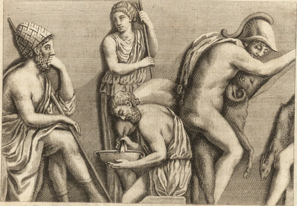 An illustration from Johann Winkelmanns Geschichte der Kunst des Alterthums, 1776, leaf 224
