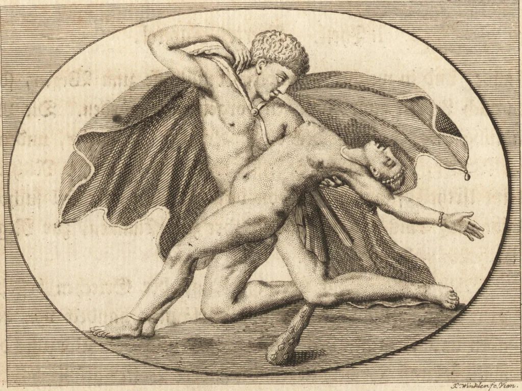 An illustration from Johann Winkelmanns Geschichte der Kunst des Alterthums, 1776, leaf 310