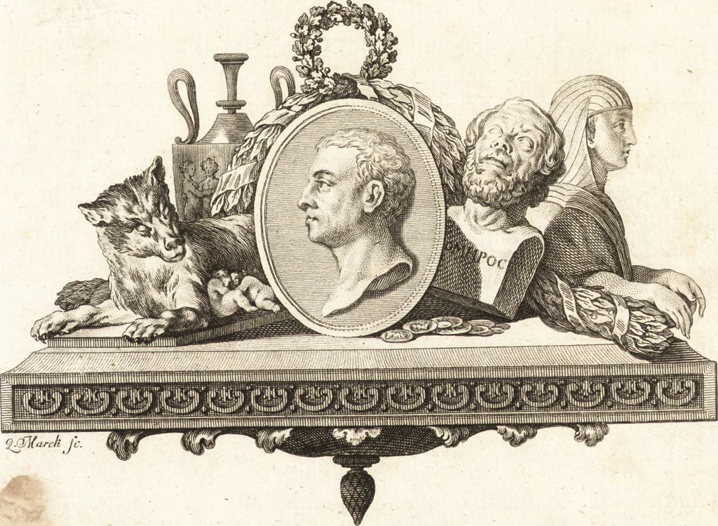 An illustration from Johann Winkelmanns Geschichte der Kunst des Alterthums, 1776, leaf 4