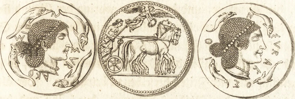 An illustration from Johann Winkelmanns Geschichte der Kunst des Alterthums, 1776, leaf 540