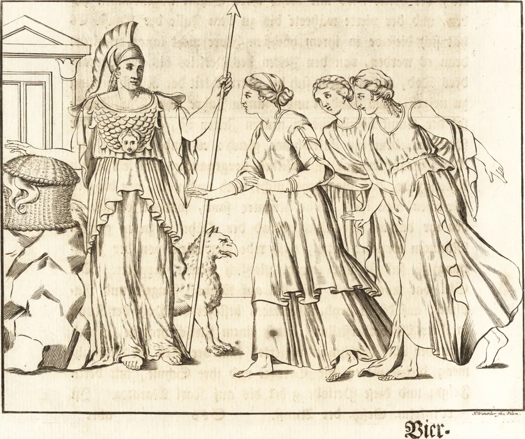 An illustration from Johann Winkelmanns Geschichte der Kunst des Alterthums, 1776, leaf 595