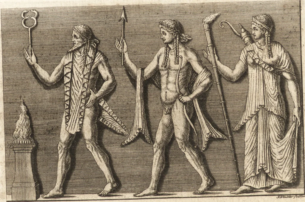 An illustration from Johann Winkelmanns Geschichte der Kunst des Alterthums, 1776, leaf 596