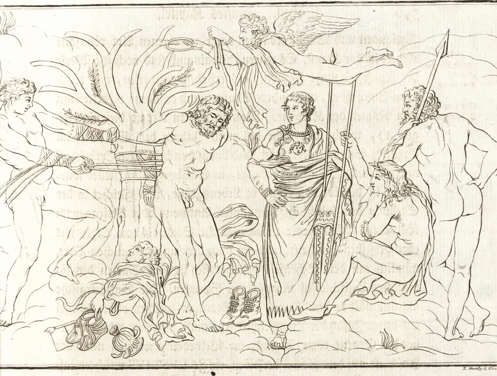 An illustration from Johann Winkelmanns Geschichte der Kunst des Alterthums, 1776, leaf 684
