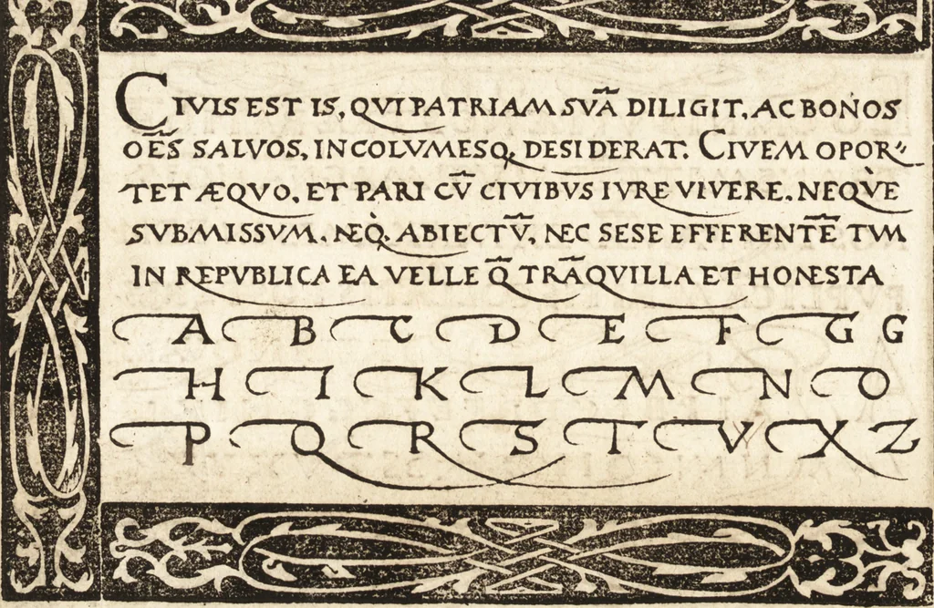 An illustration from Libellus valde doctus elegans, & vtilis, multa et varia scribendarum literarum genera complectens, 1564, leaf 59