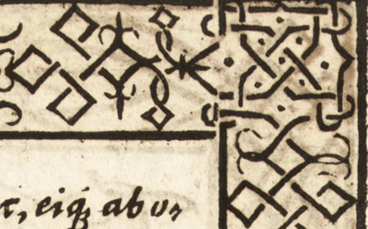 An illustration from Libellus valde doctus elegans, & vtilis, multa et varia scribendarum literarum genera complectens, 1564, leaf 69