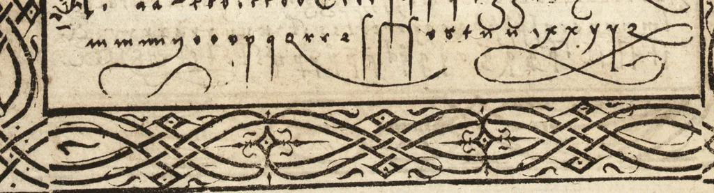 An illustration from Libellus valde doctus elegans, & vtilis, multa et varia scribendarum literarum genera complectens, 1564, leaf 77