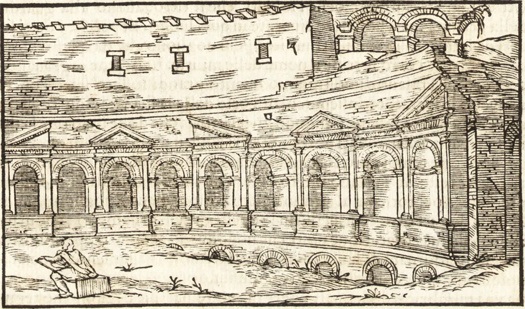 An illustration from Libri qvattro dell'antichita della citta di Roma : raccolte sotto brevita da diversi antichi et moderni scrittori, 1565, leaf 136
