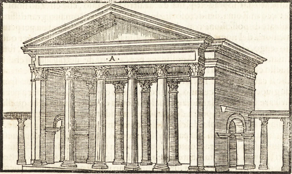 An illustration from Libri qvattro dell'antichita della citta di Roma : raccolte sotto brevita da diversi antichi et moderni scrittori, 1565, leaf 152