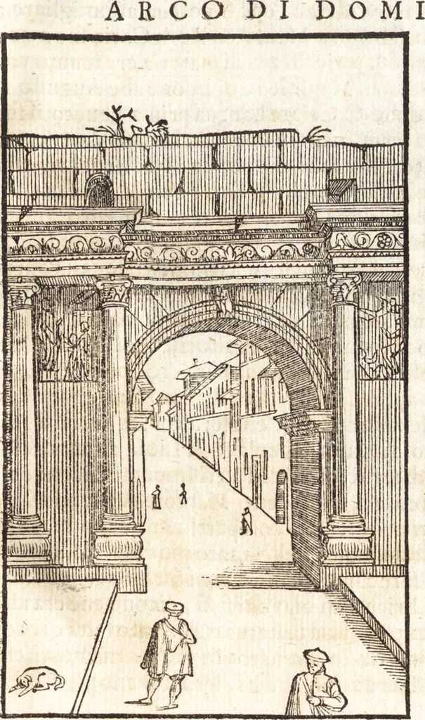 An illustration from Libri qvattro dell'antichita della citta di Roma : raccolte sotto brevita da diversi antichi et moderni scrittori, 1565, leaf 162
