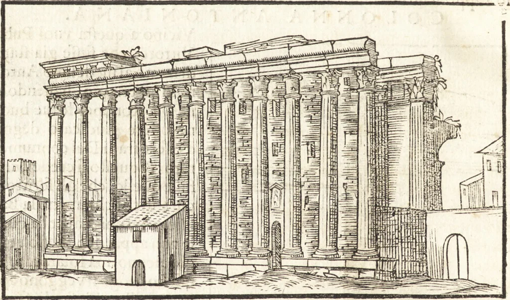 An illustration from Libri qvattro dell'antichita della citta di Roma : raccolte sotto brevita da diversi antichi et moderni scrittori, 1565, leaf 167