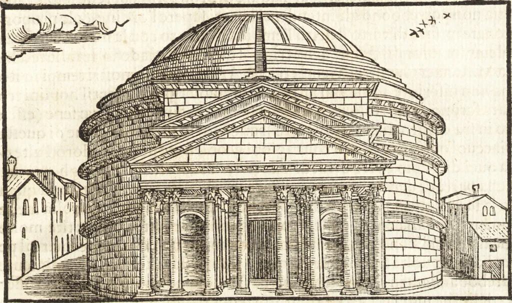 An illustration from Libri qvattro dell'antichita della citta di Roma : raccolte sotto brevita da diversi antichi et moderni scrittori, 1565, leaf 172