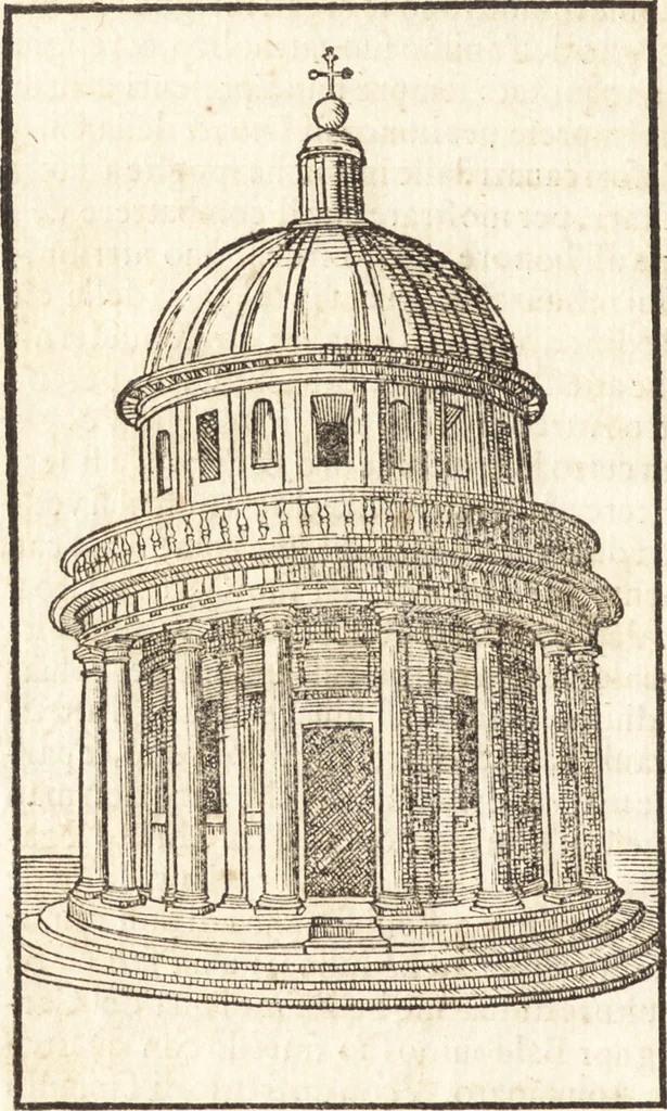 An illustration from Libri qvattro dell'antichita della citta di Roma : raccolte sotto brevita da diversi antichi et moderni scrittori, 1565, leaf 187