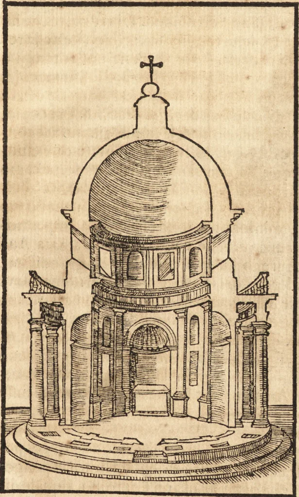 An illustration from Libri qvattro dell'antichita della citta di Roma : raccolte sotto brevita da diversi antichi et moderni scrittori, 1565, leaf 188