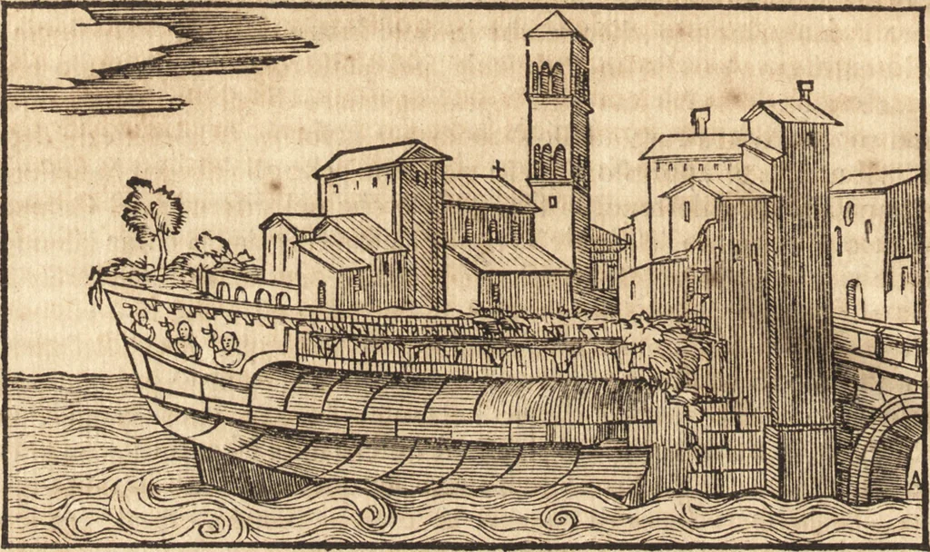 An illustration from Libri qvattro dell'antichita della citta di Roma : raccolte sotto brevita da diversi antichi et moderni scrittori, 1565, leaf 191