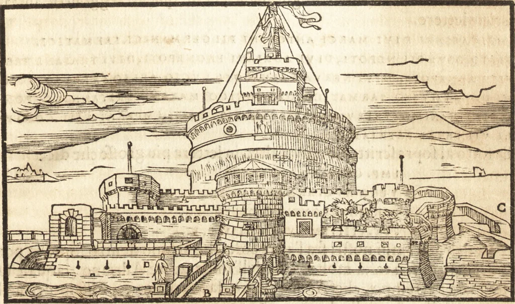 An illustration from Libri qvattro dell'antichita della citta di Roma : raccolte sotto brevita da diversi antichi et moderni scrittori, 1565, leaf 198