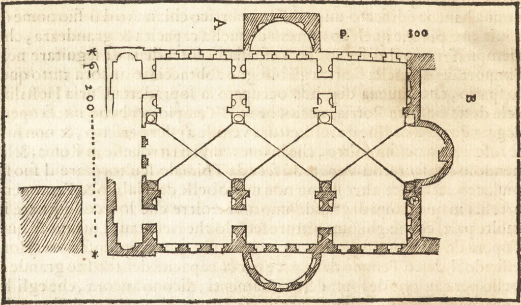 An illustration from Libri qvattro dell'antichita della citta di Roma : raccolte sotto brevita da diversi antichi et moderni scrittori, 1565, leaf 47