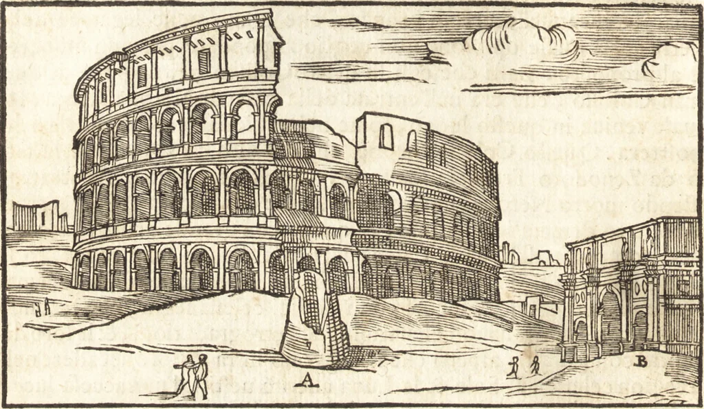 An illustration from Libri qvattro dell'antichita della citta di Roma : raccolte sotto brevita da diversi antichi et moderni scrittori, 1565, leaf 59